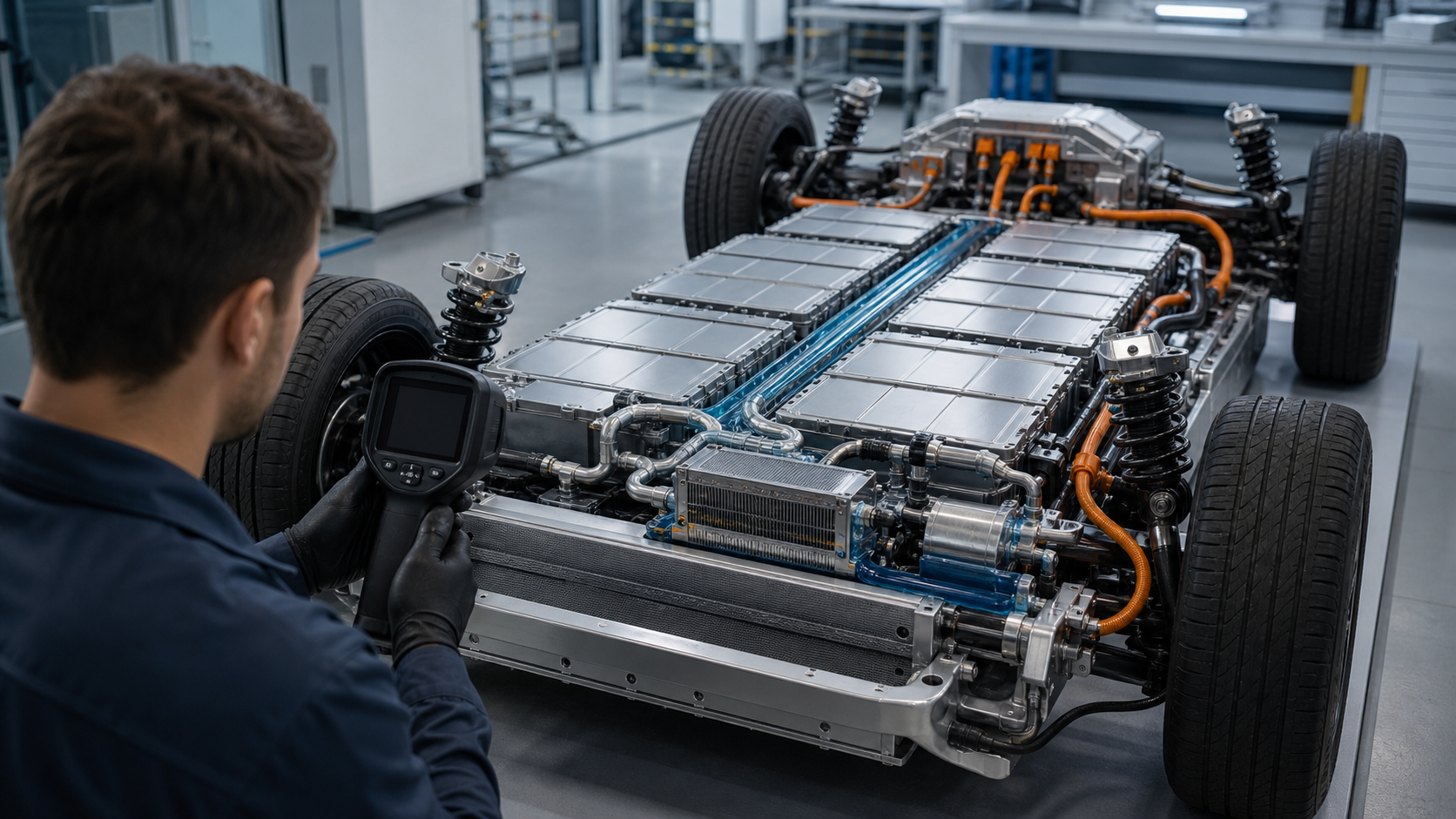 EV Platforms and Thermal Management Systems in a realistic automotive scene