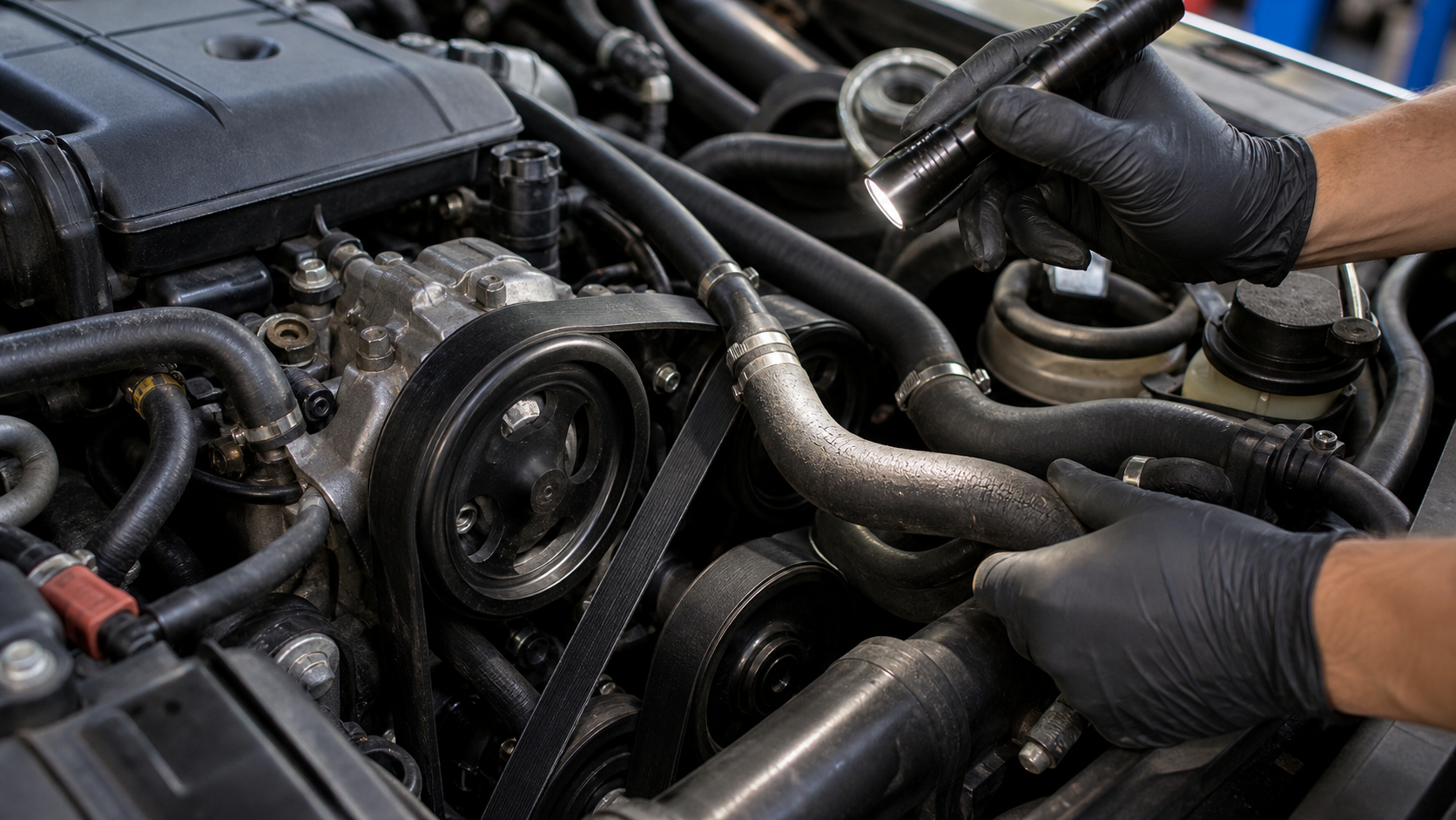 How Often Should You Replace Belts and Hoses? in a realistic automotive scene