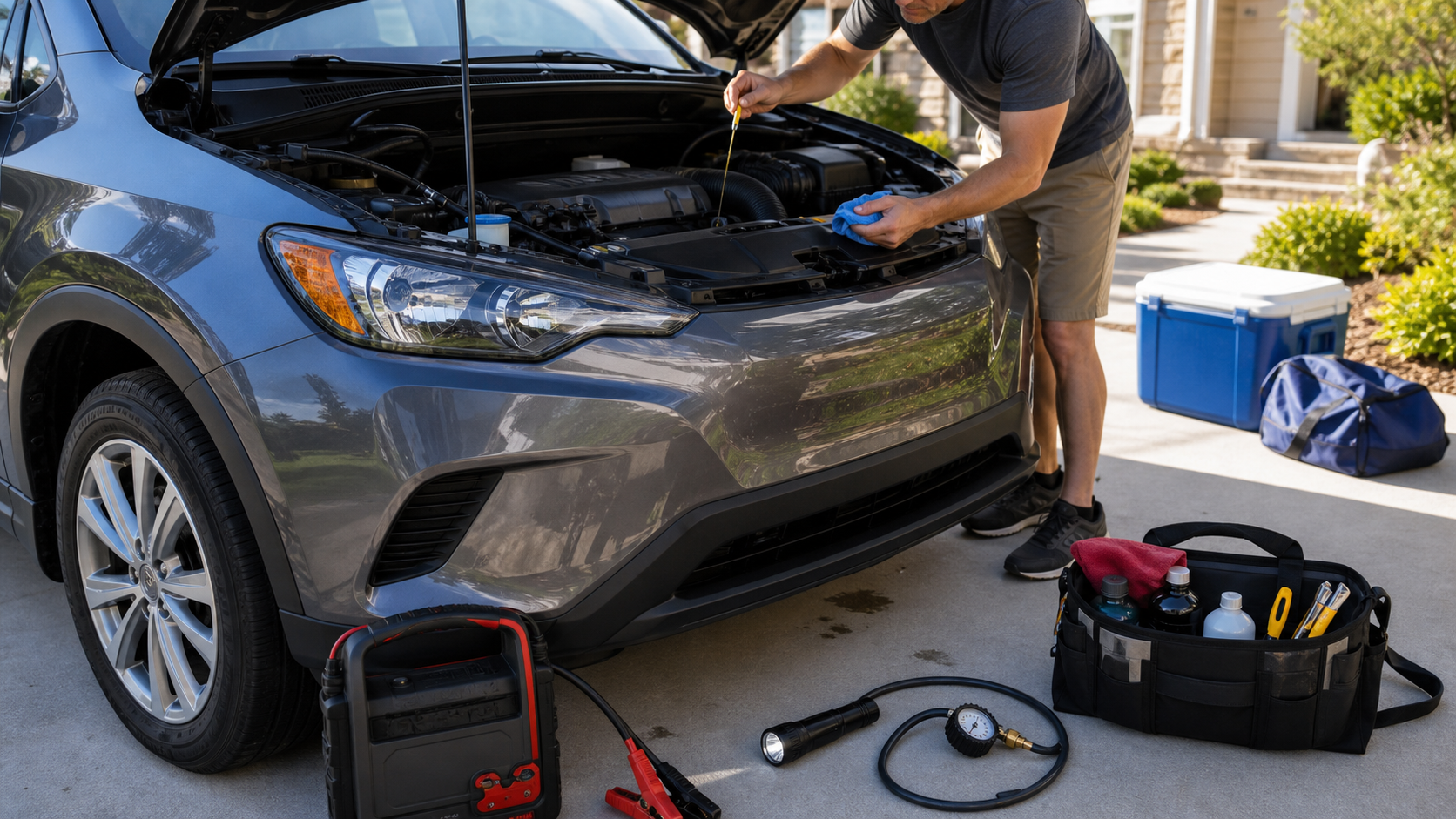 Maintenance Items That Help Prevent Breakdowns in a realistic automotive scene