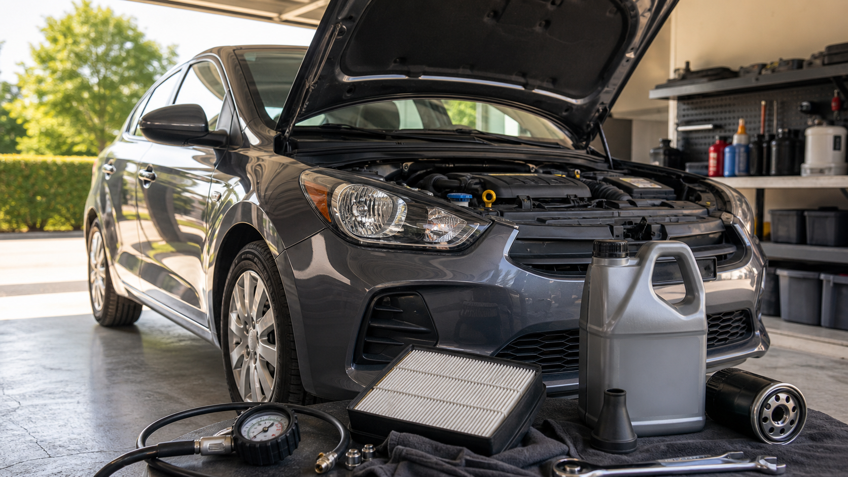 Vehicle Maintenance Tasks That Improve Fuel Economy in a realistic automotive scene