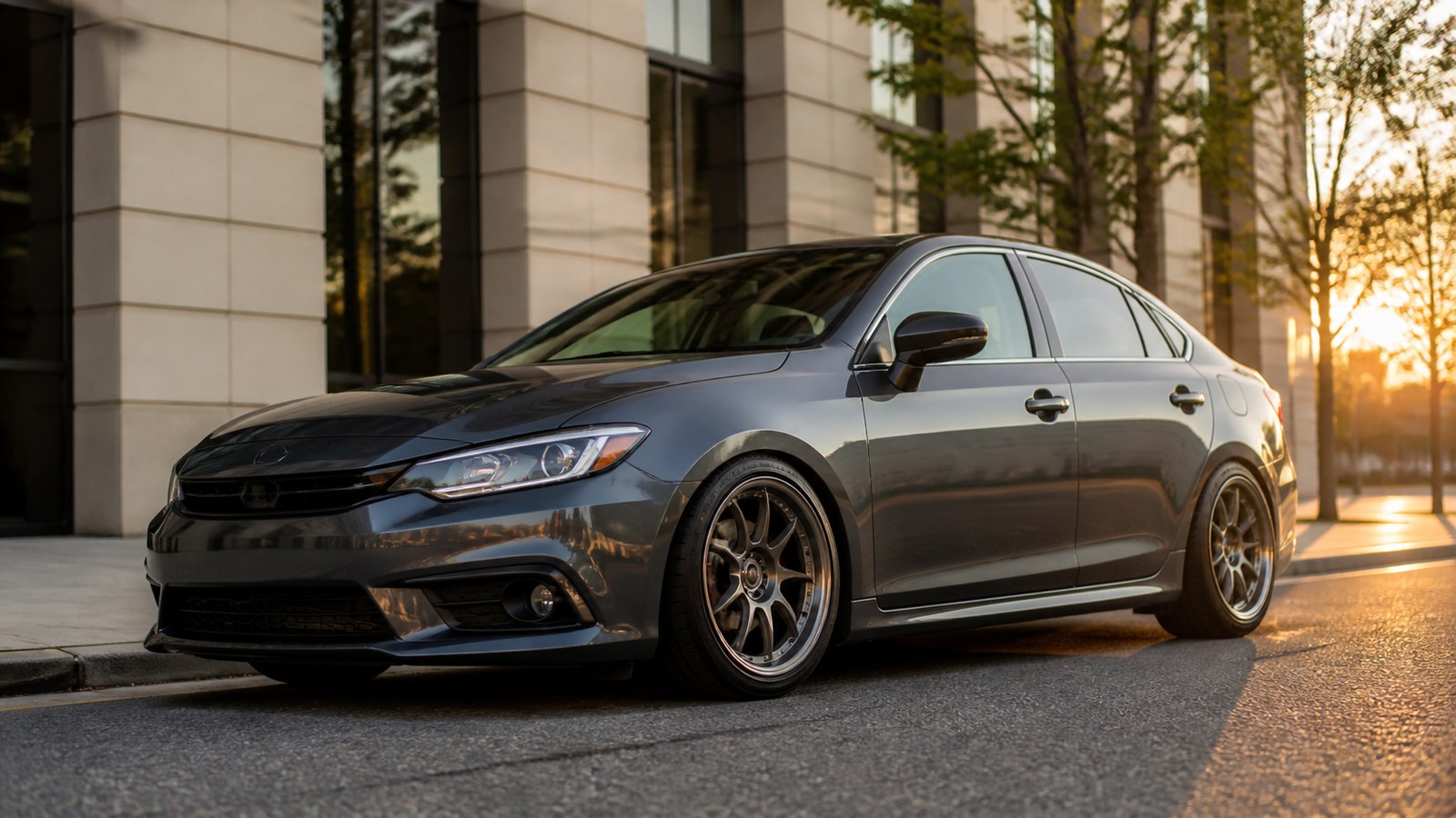 Editorial image for Best Wheel and Tire Fitment Ideas That Still Drive Well with an unbranded vehicle scene and no text