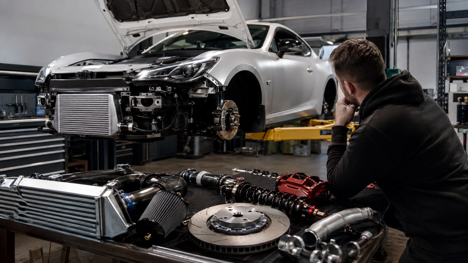 Editorial image for The Complete Guide to Performance Builds: What Every Driver Should Know with an unbranded vehicle scene and no text